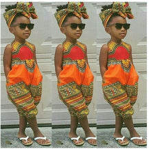 Load image into Gallery viewer, African Dashiki Romper Bazin Bohemian Jumpsuit Children - slvhasitall