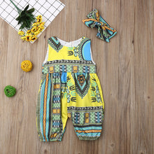 Load image into Gallery viewer, African Dashiki Romper Bazin Bohemian Jumpsuit Children - slvhasitall
