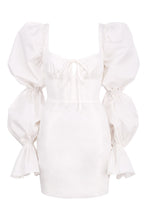 Load image into Gallery viewer, Women Solid Puff Sleeve Sexy Mini Fashion Vestidos Dress - slvhasitall