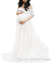 Load image into Gallery viewer, Maternity Lace Maxi Photography Props Gown