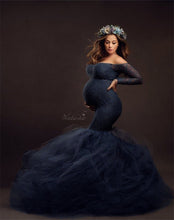 Load image into Gallery viewer, Long Sleeve Maternity Lace Maxi Dress