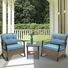 Load image into Gallery viewer, 3 PCS Rattan Bistro Set, Outdoor Patio Porch Furniture
