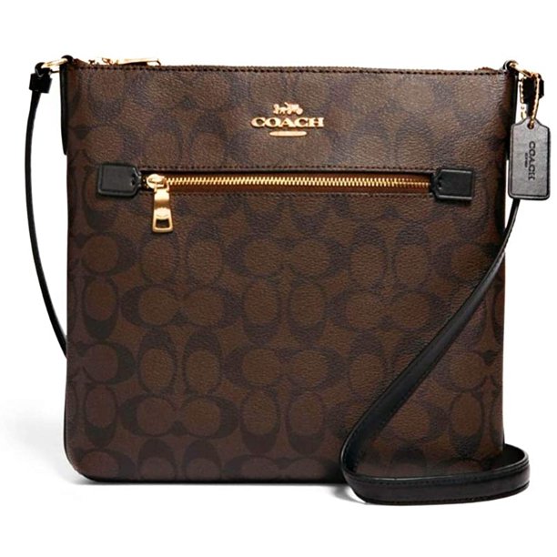 Coach Rowan Medium Signature Leather File Bag