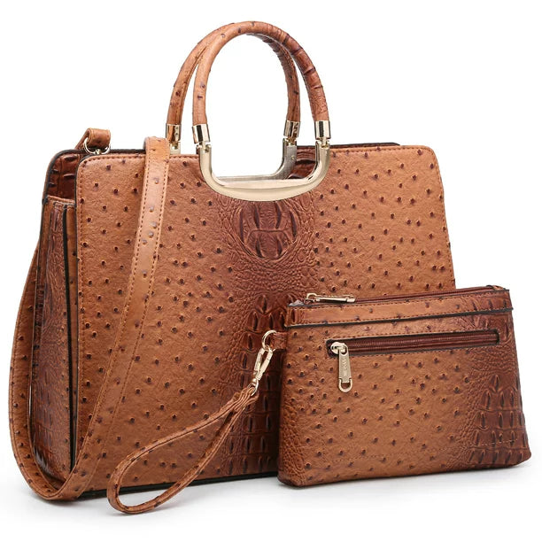 Dasein Tote Satchel Bag With Matching Wallet
