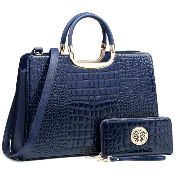 Dasein Tote Satchel Bag With Matching Wallet