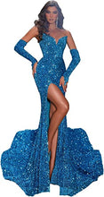 Load image into Gallery viewer, Dream Wedding Mermaid Prom Gown with Slit
