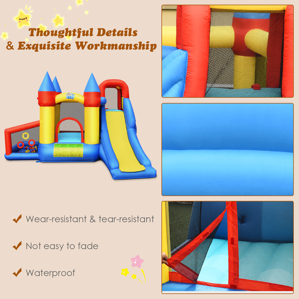 Kids Bounce House with Climbing Slide Without Blower