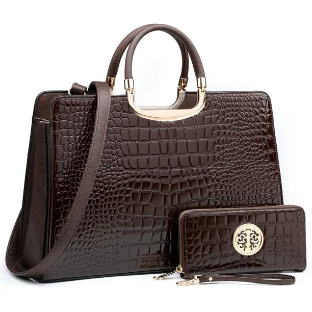 Dasein Tote Satchel Bag With Matching Wallet