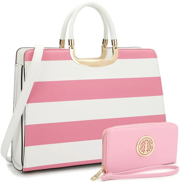 Dasein Tote Satchel Bag With Matching Wallet