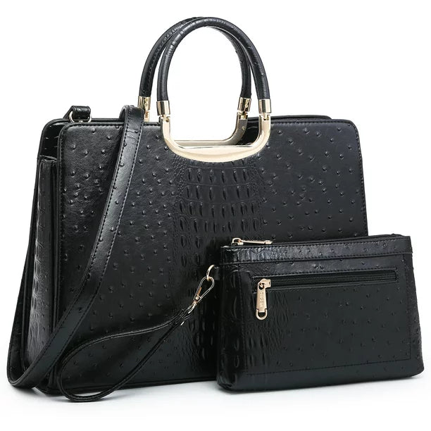Dasein Tote Satchel Bag With Matching Wallet