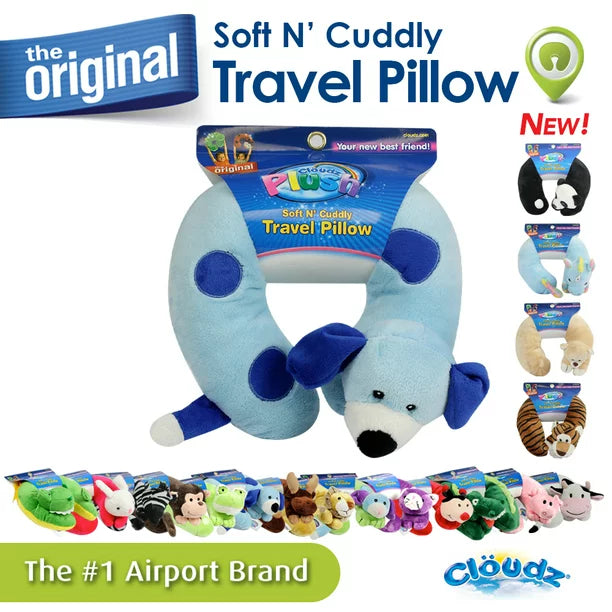 Cloudz Kids Plush Animal Neck Pillow