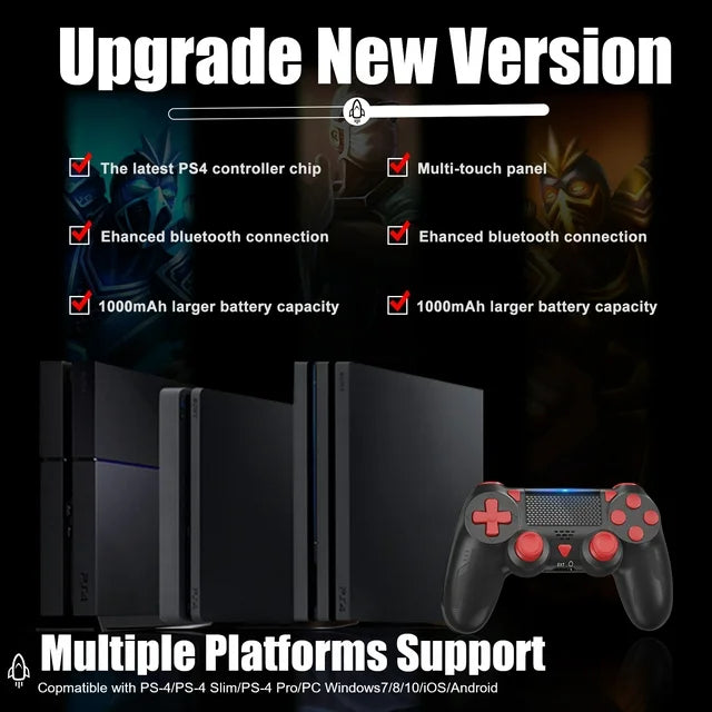 (2packs) Bonadget Wireless Controller for PS4