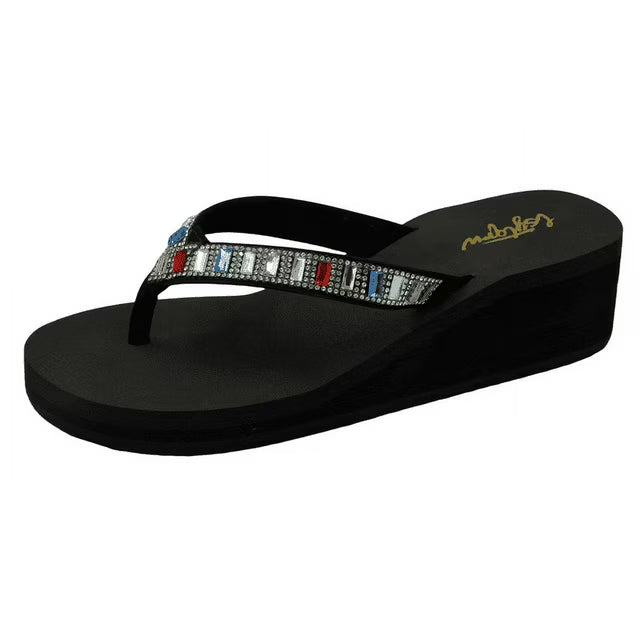 Rhinestones Flip Flops Sandals