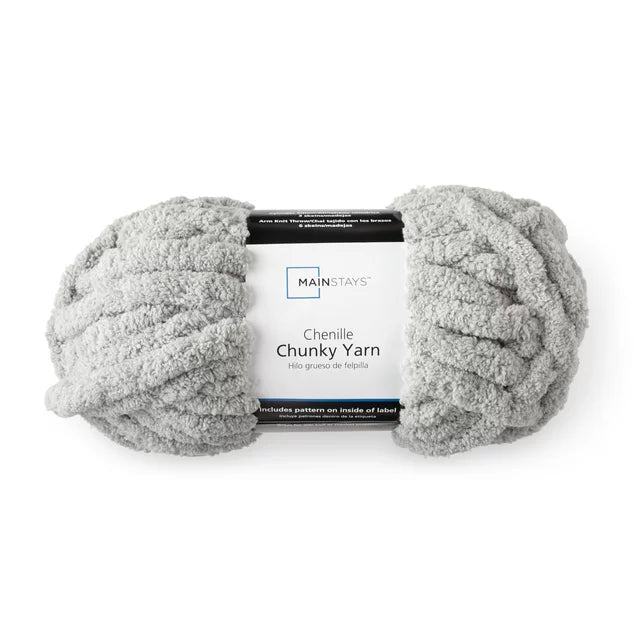 Mainstays 31.7 Yd Ivory Chunky Chenille Yarn