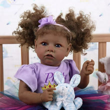 Load image into Gallery viewer, Reborn Baby Dolls Black - 22 Inch Lifelike Soft Body
