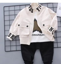 画像をギャラリービューアに読み込む, Fashion Autumn Boys Sport  Denim Suit Pants Set
