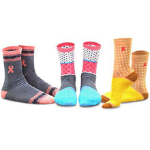 Load image into Gallery viewer, TeeHee Breast Cancer Awareness Cotton Knee High Socks
