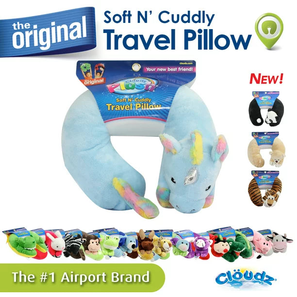Cloudz Kids Plush Animal Neck Pillow