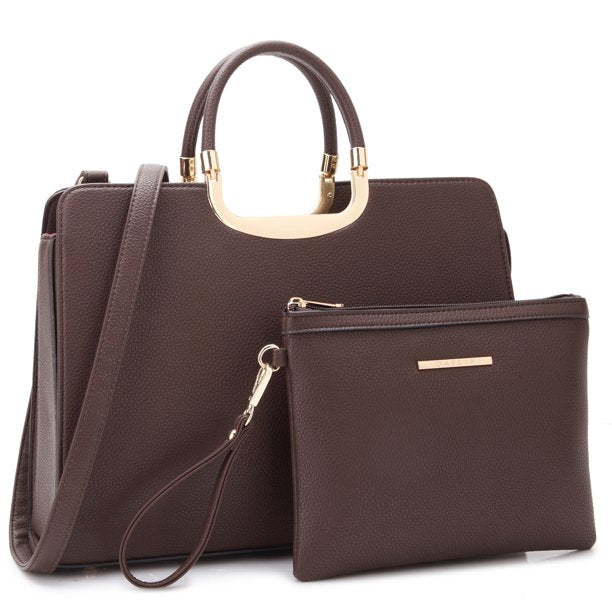 Dasein Tote Satchel Bag With Matching Wallet