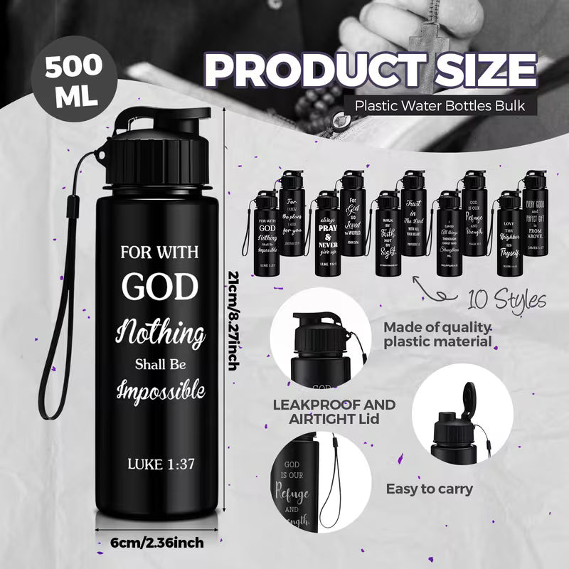Christian Religious Water Bottle Bulk 17oz