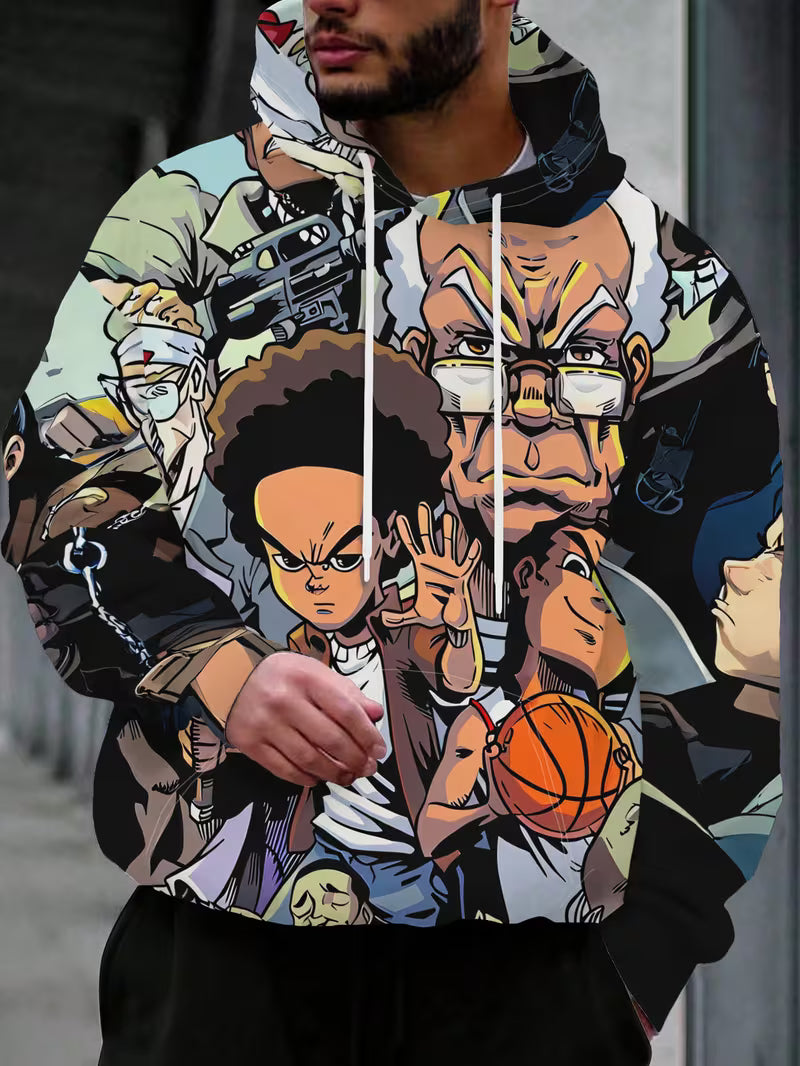Men's Individual Trendy Street Style Hooded Sweatshirt