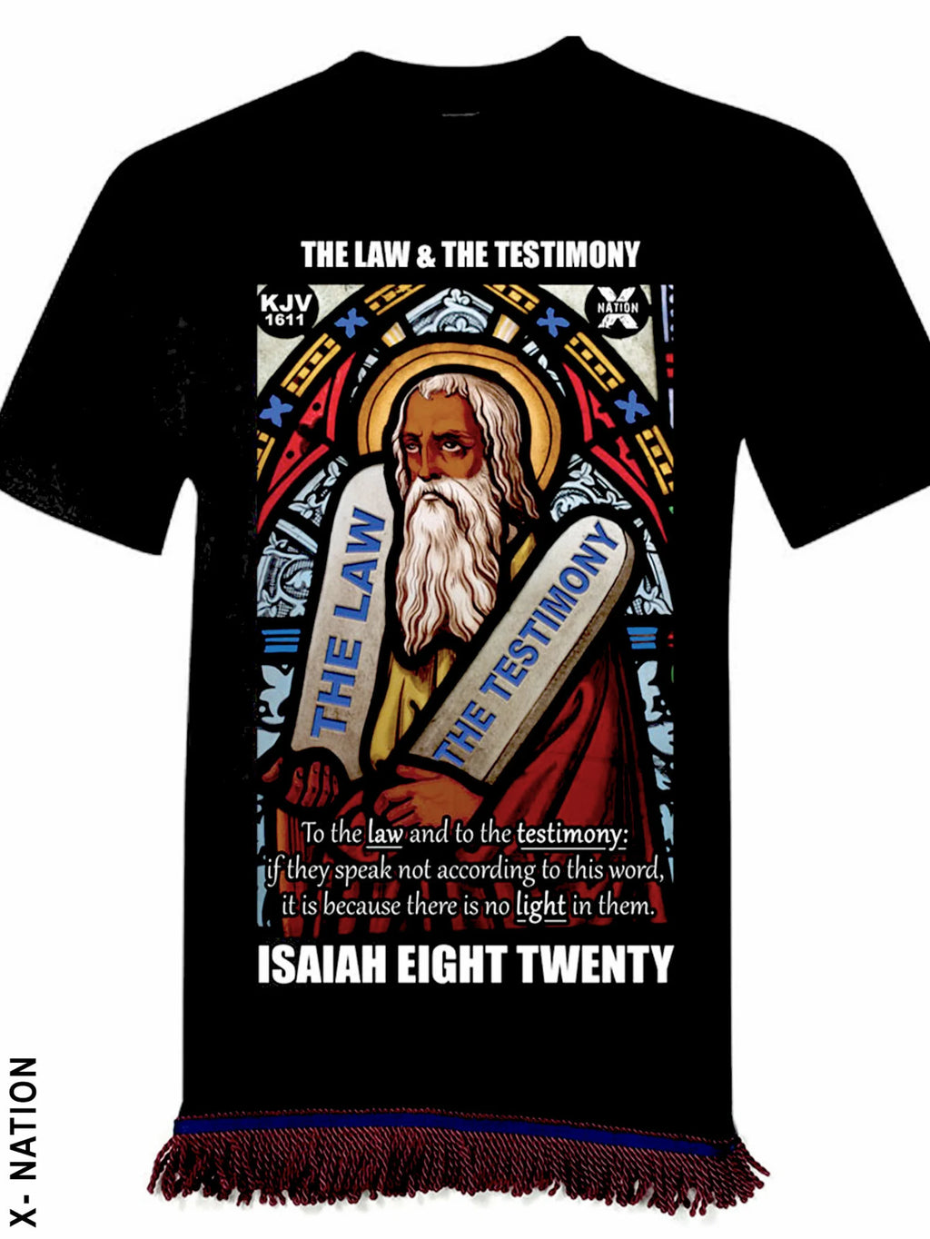 Hebrew Israelite T Shirt with Fringes