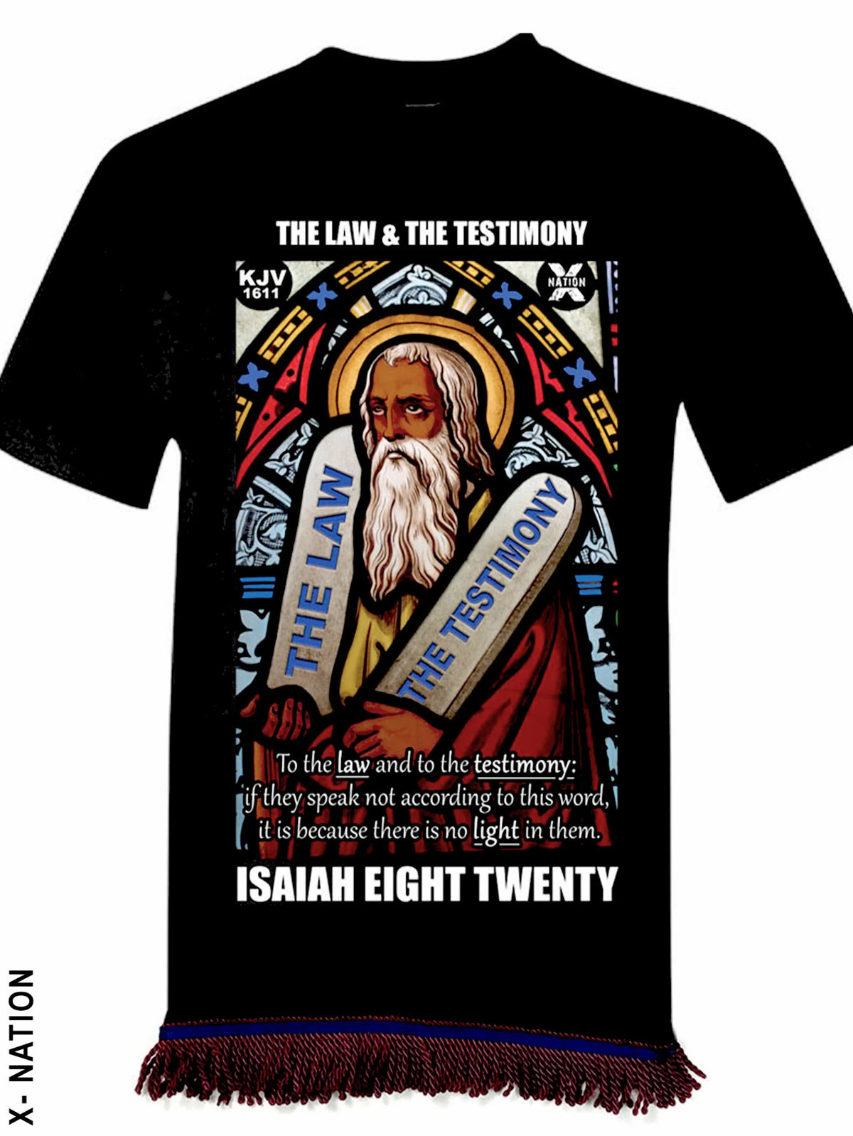 Hebrew Israelite T Shirt with Fringes
