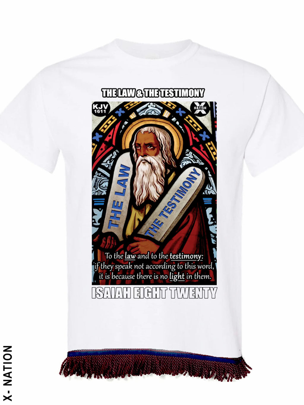 Hebrew Israelite T Shirt with Fringes