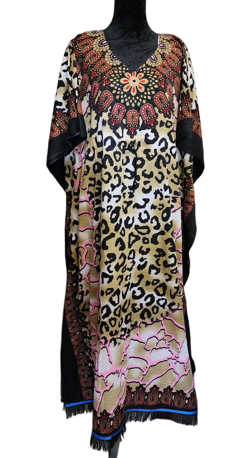 Kaftan Dress With Matching Fringes