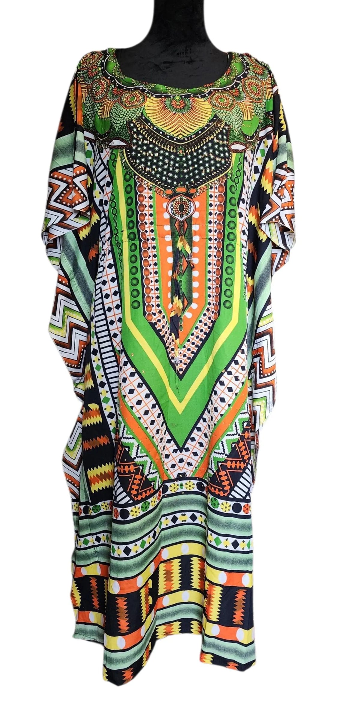 Kaftan Dress With Matching Fringes