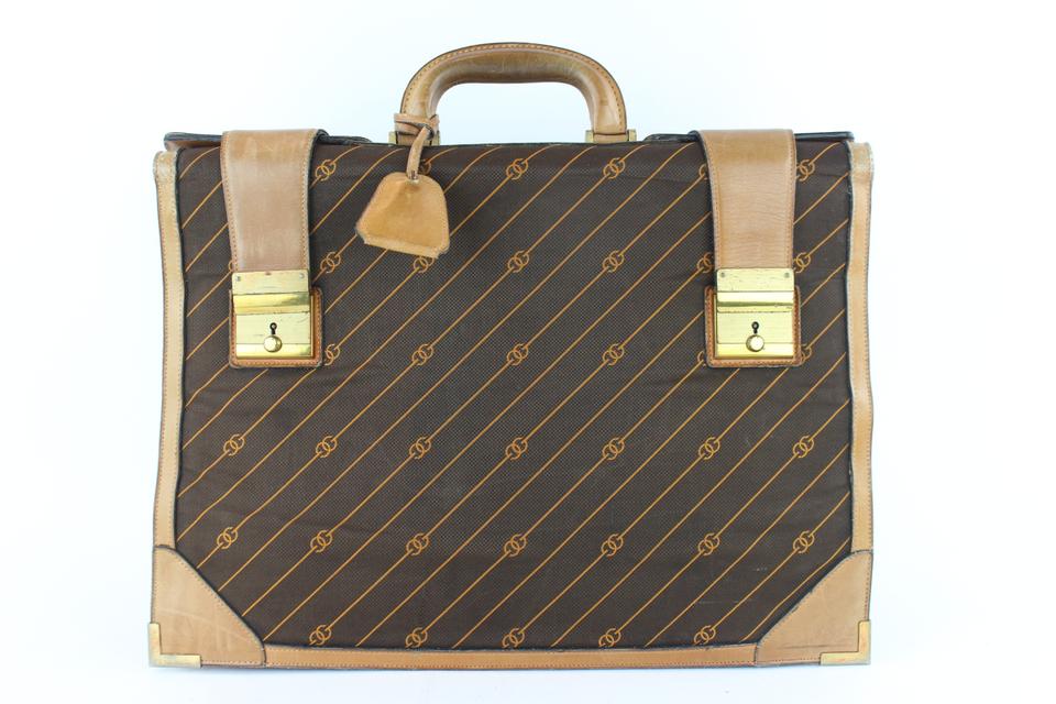 Gucci (Ultra Rare) Monogram Luggage Brown Canvas Tote