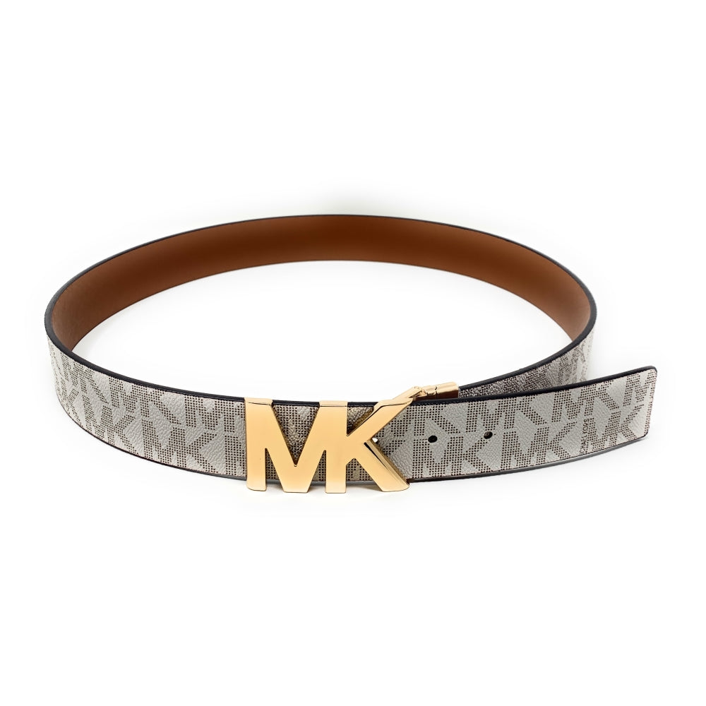 Michael Kors  MK Logo Plaque (X-Large, Vanilla/Luggage)