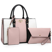 画像をギャラリービューアに読み込む, Dasein 3Pcs Set Women Fashion Satchel with Matching Wallet and Wristlet
