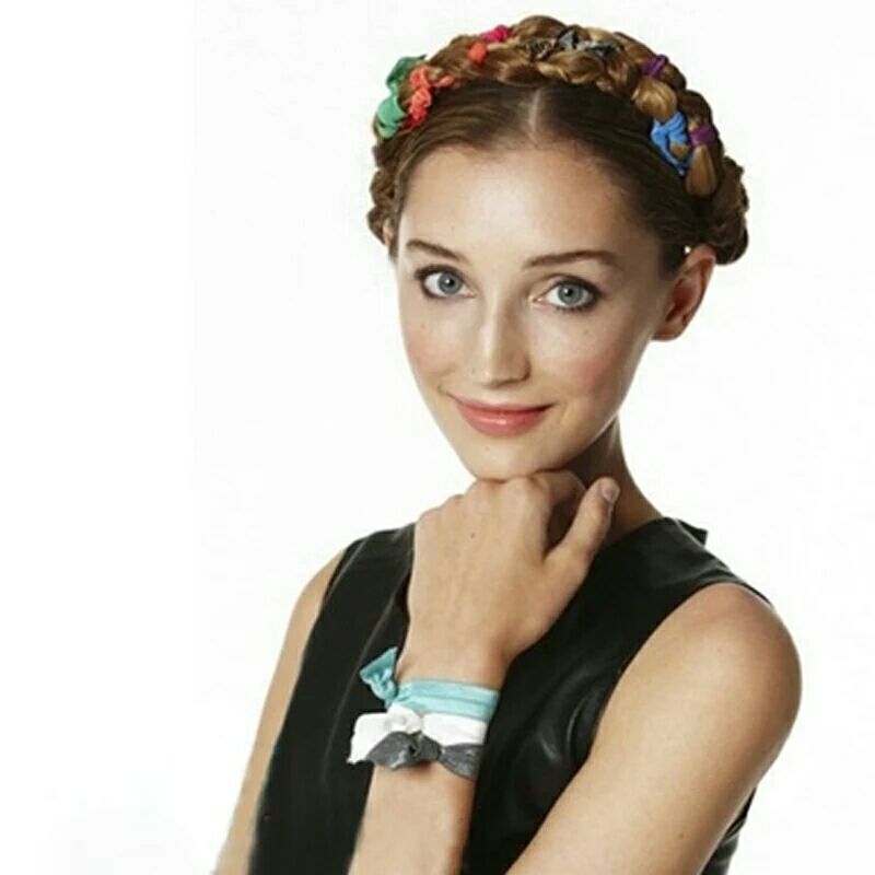 100pcs Breast Cancer Awareness Printed Knotted Elastic Hair Ponytail Holder. Bracelet - slvhasitall