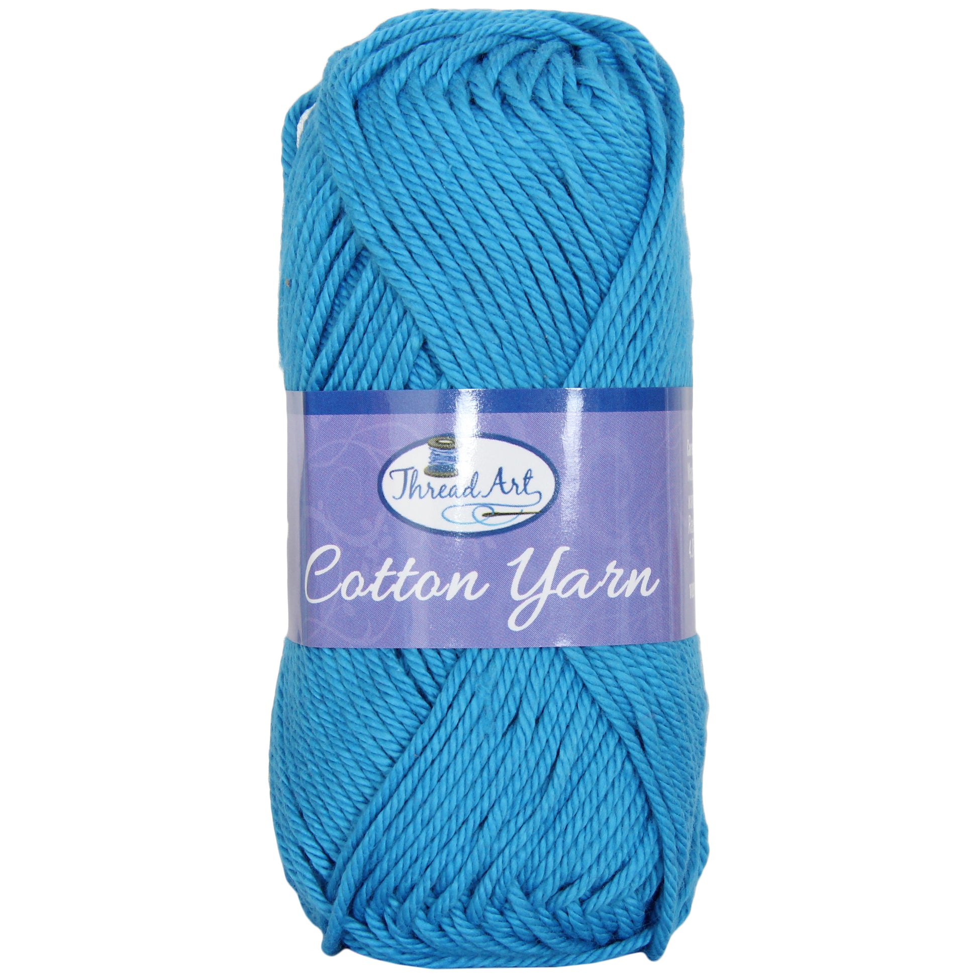 Threadart 100% Pure Cotton Crochet Yarn  Lavender ,30 Colors Available