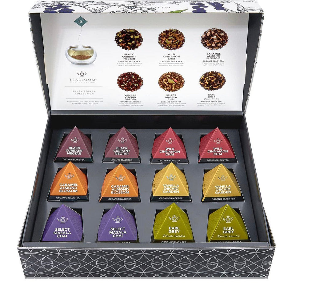 12 Whole-Leaf Teabloom Organic Black Forest Pyramid Tea - slvhasitall