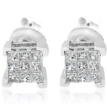 Load image into Gallery viewer, 1 3ct Diamond 10k White Gold  Women&#39;s Earrings
