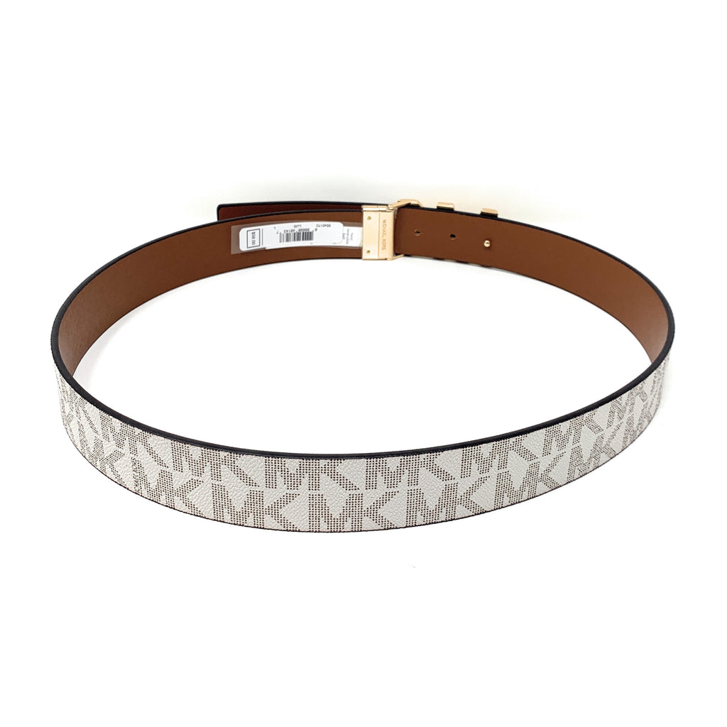 Michael Kors  MK Logo Plaque (X-Large, Vanilla/Luggage)