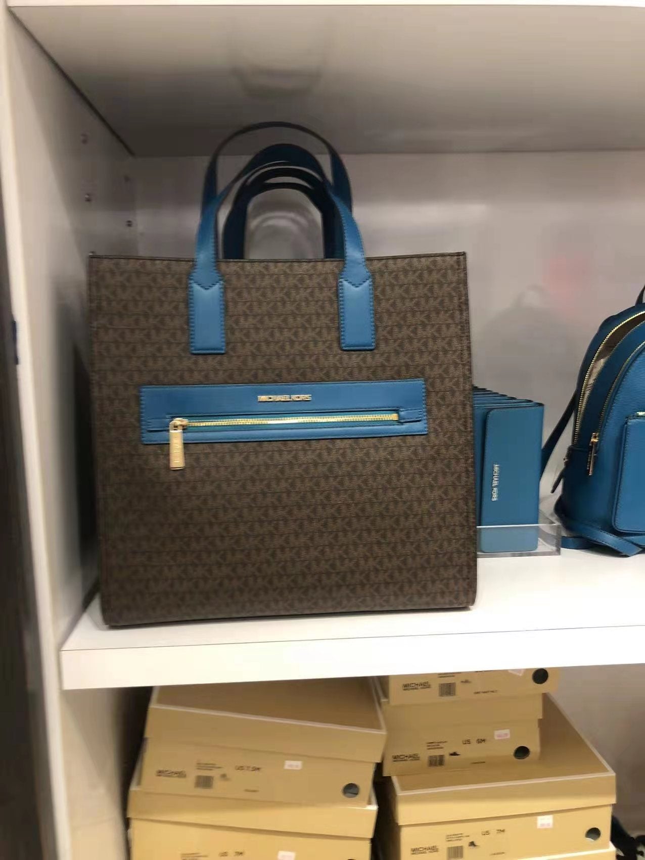 Michael Kors Kenly Tote Shoulder Bag In Lagoon