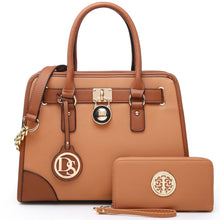画像をギャラリービューアに読み込む, Dasein Women Handbags Top Handle Satchel Purse 2pcs
