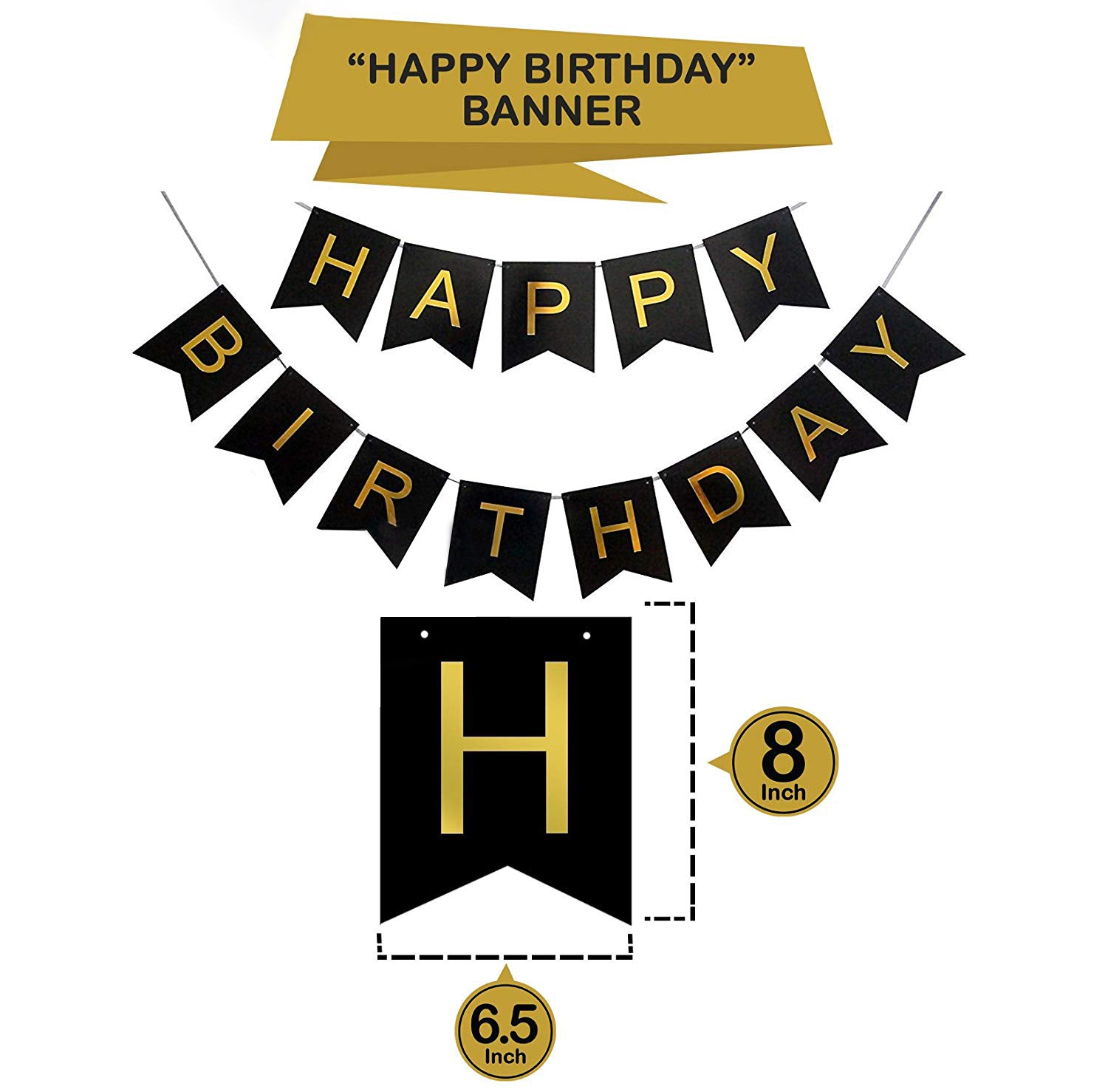 30th Birthday Party Decorations KIT Gold and Black