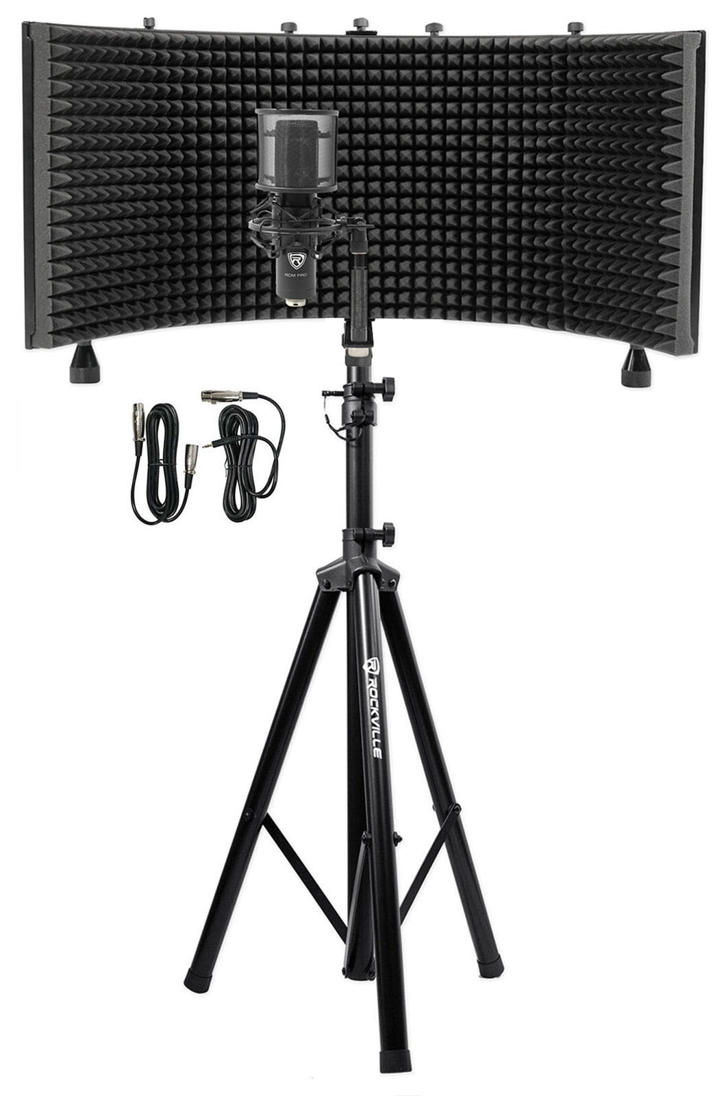 Pro Recording Studio Microphone+Isolation Shield+Mount+Filter+Stand