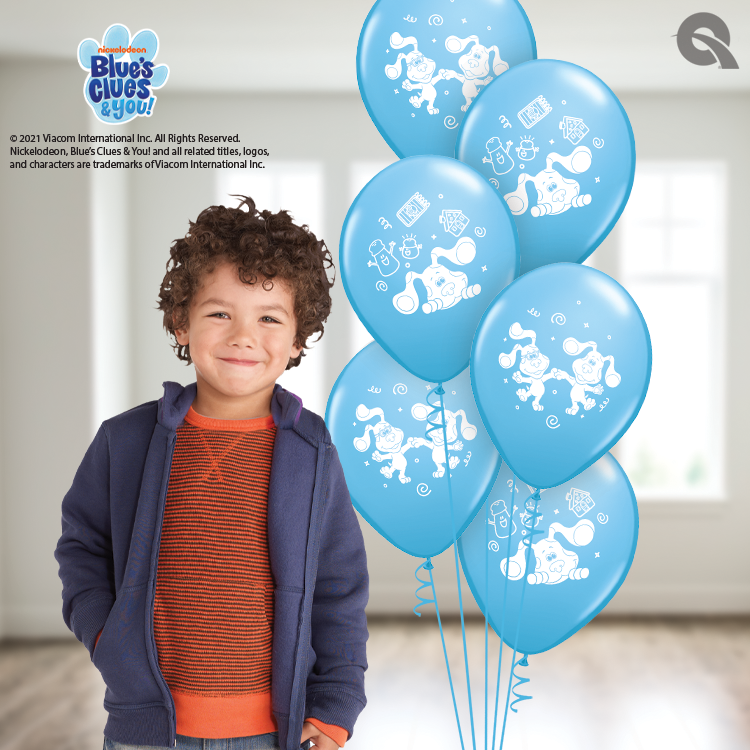 Nickelodeon 6 Ct Blue's Clues Latex Balloons , Blue, 12"