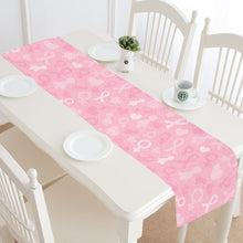 Load image into Gallery viewer, Breast Cancer Awareness Pink Ribbon Table Runner
