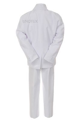 7pcs Boys Formal Wedding White Suits