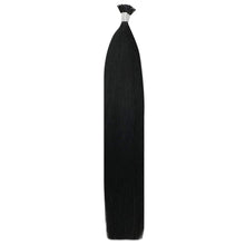 Load image into Gallery viewer, I Tip Hair Extensions Remy Human Hair 24 inch Jet Black
