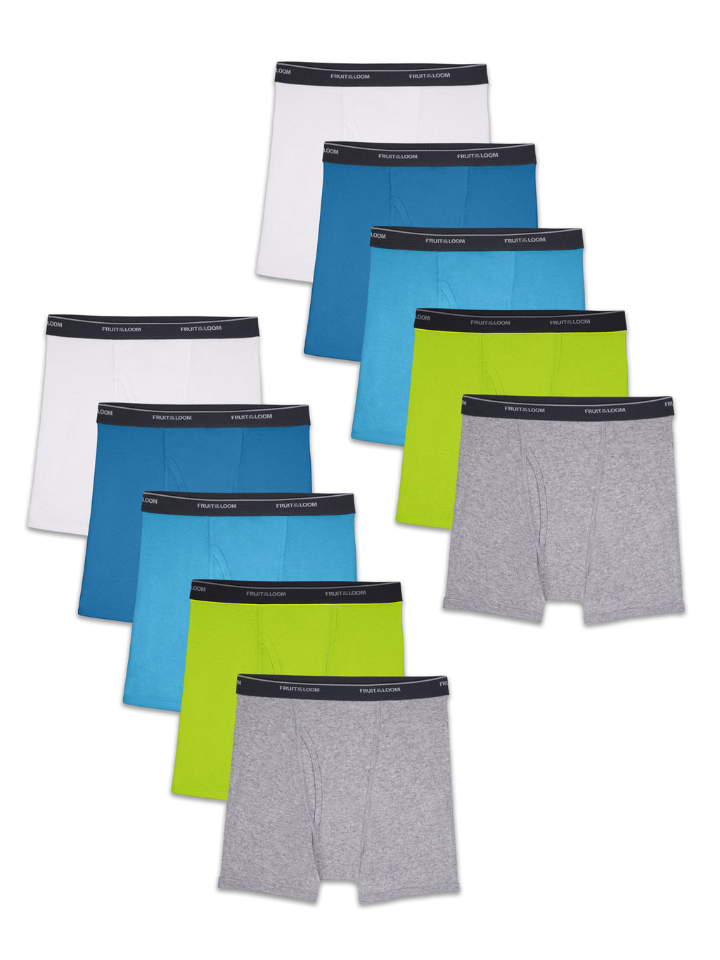 Fruit of the Loom Boys 7 Pack Striped Boxer Brief