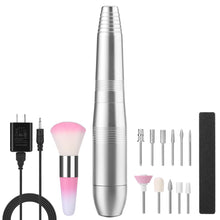 画像をギャラリービューアに読み込む, Portable Manicure Pedicure Nail File Drill Kit Set with Sanding Bands- Pink
