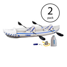 Load image into Gallery viewer, Sea Eagle 370 Pro 3 Person Inflatable Kayak Fishing Boat Canoe Paddles (2 Pack)
