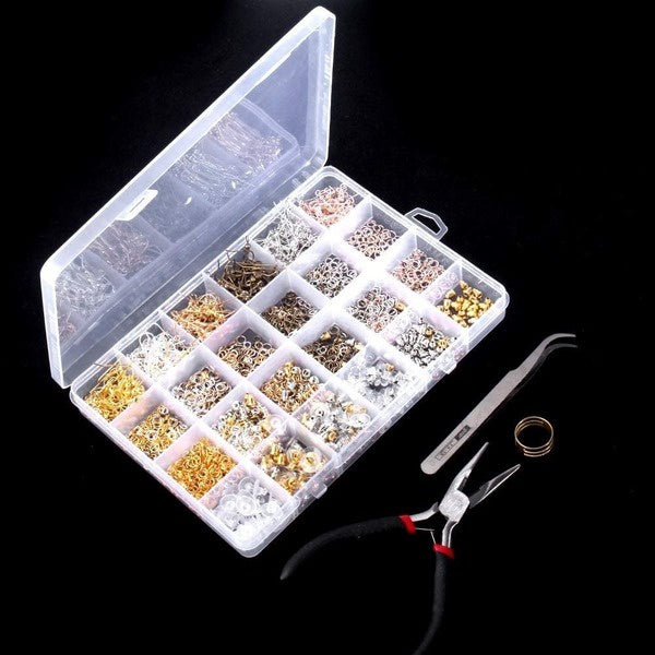 Everso 2500Pcs Earring Hooks Earring Making Kit for Jewelry